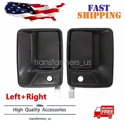 Door Handle Set For 1999-2016 Ford F-250 Super Duty Front Outer 2Pc Text Black • $22.25