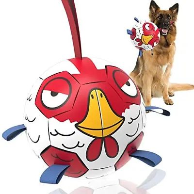 QDAN Chicken Dog Toys Soccer Ball With Straps Lager Size 3  • $27.28