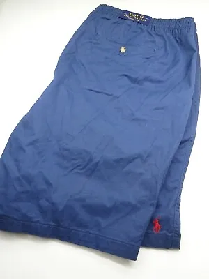 New! Polo Ralph Lauren Mens Shorts -xlt Tall- Navy Blue Stretch -pony Drawstring • $39.99