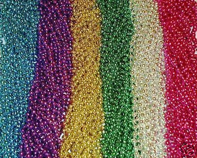 360 Mardi Gras Beads Necklaces Party Favors 6 Colors Lot 7mm 33  • $65.99