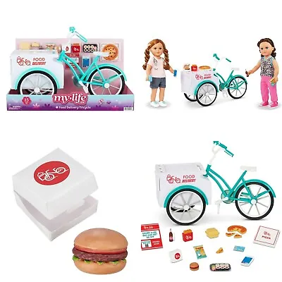 My Life As Food Delivery Tricycle For 18 Inch Dolls Pretend Play Food 25 Pieces • $58