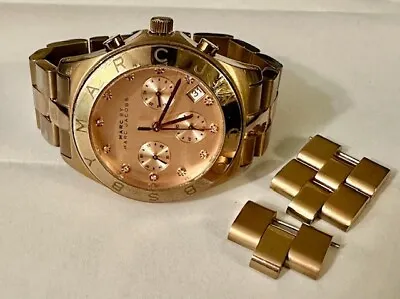 Marc Jacobs Mbm3102 Women's Stainless Steel Chronograph Quartz Watch-working • £34.95