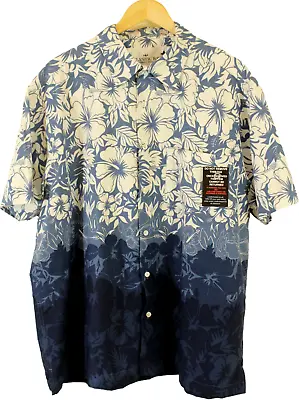 £16.99 • Buy Hawaiian Atlantic Bay Mens Xxlarge 47-49  Blue Tropical Short Sleeve Shirt