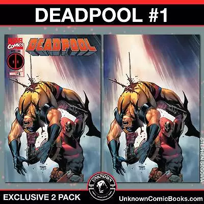 [2 Pack] Deadpool #1 Unknown Comics Stephen Segovia Exclusive Var (04/03/2024) • £26.54