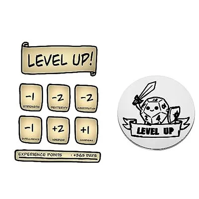 Level Up Token RPG Gaming Gift Gamer Gift For Dungeon Masters Fans Gift Birth... • $21.58