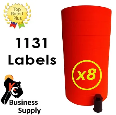 1131 Red Labels For Monarch 1131 Price Gun One Case = 8 Sleeves Free Shipping • $133.30