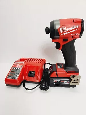 Milwaukee 2953-20 M18 FUEL 1/4  Hex Impact Driver Kit W 5.0 Battery And Charger  • $129.99