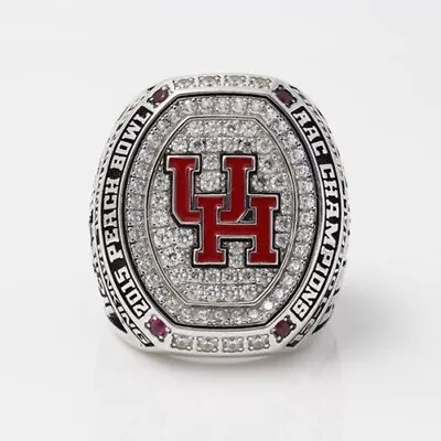 Attractive Custom Houston Cougars 2015 Peach Bowl Championship Men's Ring In 925 • $548.09