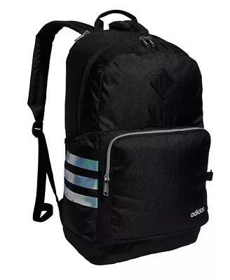 Adidas Classic 3-Stripes Backpack Black Snow Globe One Size 16  Laptop Padded  • $39.95