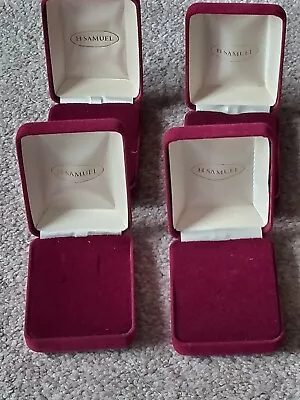 Bundle H Samuel Hard Case Pendant Necklace Earring Jewellery Boxes X 4 • £7.95