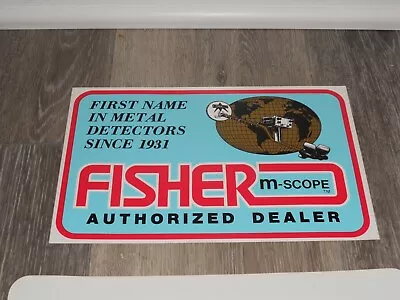 Fisher M-Scope Metal Detector Authorized Dealer Store Window 9.5  X 6  Sticker • $16.96