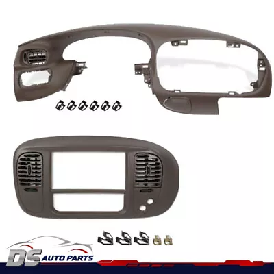 Dash Pad Bezel &Center Dash Radio Bezel Brown Fit For 97-03 Ford F150 Expedition • $124.80