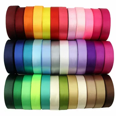£0.99 • Buy Satin Ribbon Double Sided Various Colours Widths Lengths Craft Sewing Cake Craft