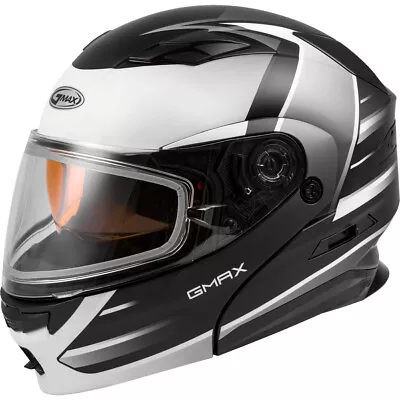 GMAX MD-01S Modular Dual Lens Shield Snow Helmet (Matte Black/White XX-Large) • $59.99