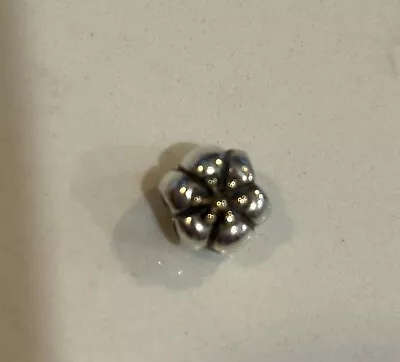 Pandora Retired Two Tone Silver And 14k Gold Flower Bud Charm 790184 • $35