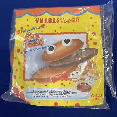 McDonalds No. 1 Hamburger Guy Happy Meal Toy Fisher Price Fun With Food 1988 • $19.72