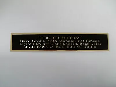 $6.50 • Buy Foo Fighters Nameplate For A Signed Concert Poster Album Or Photograph 1.25 X 6