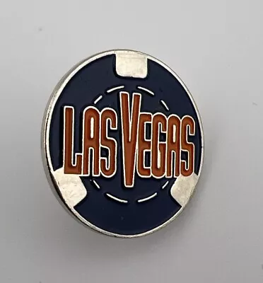 VINTAGE LAS VEGAS Poker Chip Pin  .75 . Used. Lapel. • $8.95