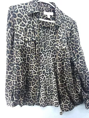 New Michael Kors Cheetah/ Leopard Print  Women’s Zip Jacket Size S • $29.75