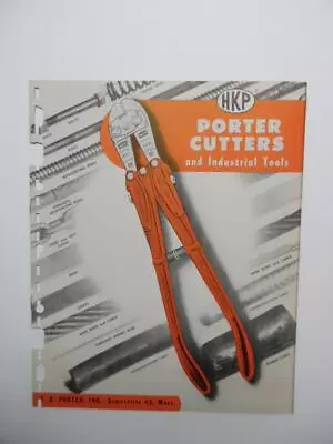 C.1956 H.K. PORTER Cutters Shears Industrial Tool Catalog Somerville MA Vintage  • $19.95