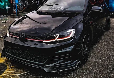 $53.99 • Buy For 14-20 Volkswagen Golf GTI MK7 Painted BLK Front Bumper Splitter Spoiler Lip