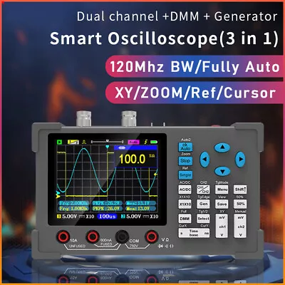 3in1 Handheld Oscilloscope Multimeter Signal Generator Dual Channel 120Mhz E4E4 • $113.99