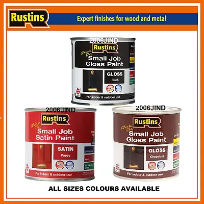 £8.97 • Buy Rustins Small Job Gloss / Satin Primer Paint Indoor & Outdoor Use For Wood Metal