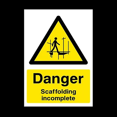 £1.39 • Buy Danger Scaffolding Plastic Sign OR Sticker - A6 A5 A4 (CSS4)