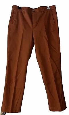 J.Crew Women's Rust Brown High-Rise Girlfriend Chino Pants Size 10 NWT • $20