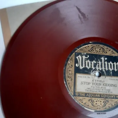 £40 • Buy Vocalion 14461  Original Memphis Five - Stop Your Kidding 1922  78rpm 10  USA Br