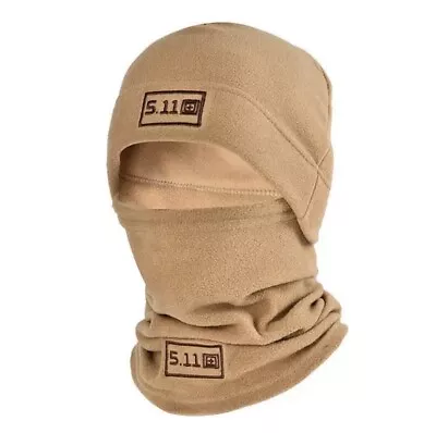 Khaki Tan Fleece Cap & Mask/Neck Gaiter Cold Weather Gear Military Concealment • $16.99