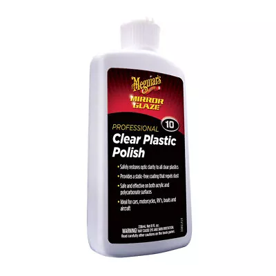 Meguiar's #10 Clear Plastic Polish - 8oz M1008 UPC 070382110086 • $16.62