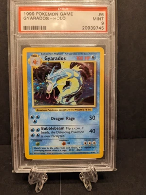 $144.99 • Buy Gyarados *Rare Oldest Label* Base Set Unlimited Holo PSA 9 Mint 1999 Pokemon