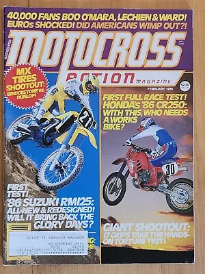 Motocross Action February 1986 Vintage Magazine MX Race Test Suzuki RM 125 CR250 • $14.98