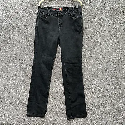 Vintage Sasson Jeans 12 Black Ooh La La Straight Leg Hustle Mid Rise Denim • $7.94