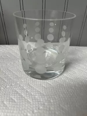 MIKASA CHEERS Double Old Fashioned Glass With Polka Dots  • $10