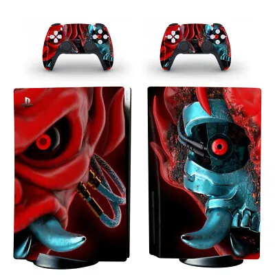 $19.95 • Buy Playstation 5 PS5 Disk Console Skin Demon +2 Controllers