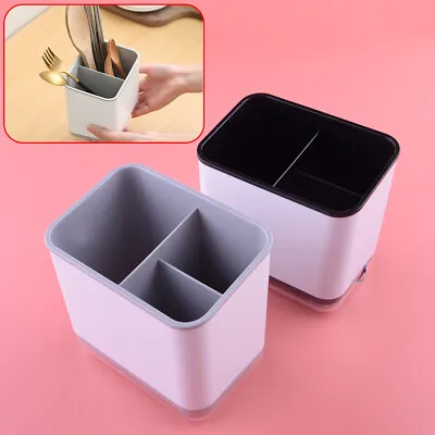 $18.11 • Buy Cutlery Holder Storage Caddy Kitchen Utensil Drying Rack For Spoon Fork Knife