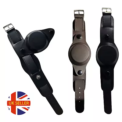 18mm 20mm Military Cuff Style Genuine Leather Watch Strap With Watch Cover • £19.50