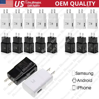 Wholesale Lot Adaptive USB Fast Wall Charger Power Block US For Samsung Android • $3.99