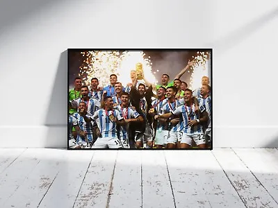 ARGENTINA - Leo MESSI - FIFA WORLD CUP CHAMPIONS - Football - Digital Art Poster • $9.71