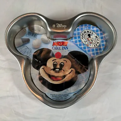 Vintage Disney Mickey Mouse Face Giant Cookie Pan Baking Mold 11x10 • $19.99