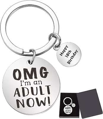 HuaJiao 18th Birthday Keyring Keychain 18th Birthday Gifts For Girls/Boys Gift • £4.65