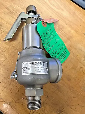 Kunkle Pressure Relief Safety Valve 911BEDMO3APE 3/4  X 1.25  10psi Stainless SS • $800