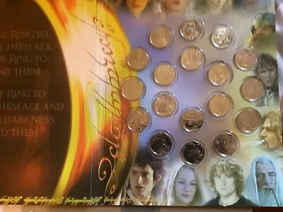 Lord Of The Rings Official New Zealand Coins Set Of 18x & Official Movie Guide • £129.90