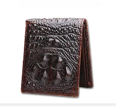 Mens Genuine Leather Dragon Luxury Quality Wallet Credit Card Holder Purse Brown • $11.99