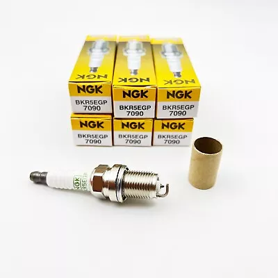 NGK Set 6 BKR5EGP 7090 Platinum Spark Plugs For Acura Chrysler Nissan Toyota V6 • $19.99