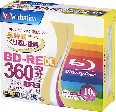 Japan Made Verbatim VBE260NP10V1 Blu-ray BD-RE DL 50 GB Rewriteable • $90