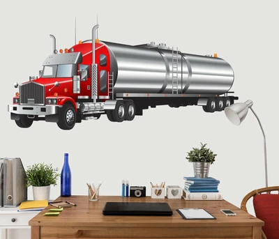 £41.99 • Buy 3D Tank Truck I213 Car Wallpaper Mural Poster Transport Wall Stickers Angelia