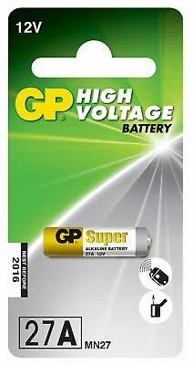 GP 27A 12 Volt Battery Used In Remote ControlsGarage DoorCar AlarmGates • £3.99